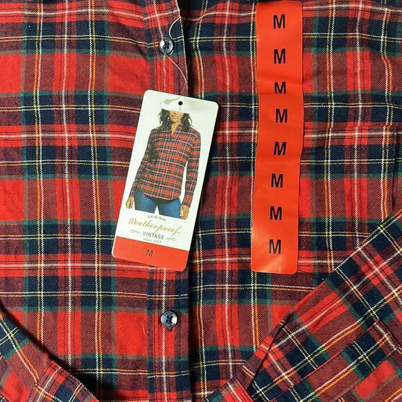 NWT Weatherproof Womens Stretch Flannel Shirt Size Medium - Picture 3 of 5